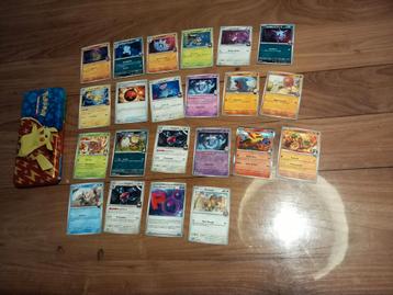 Pokemon Blik + 22 Kaarten beschikbaar voor biedingen
