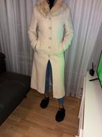 Steps beige jas met bontkraag - Maat M, Ophalen of Verzenden, Zo goed als nieuw, Maat 38/40 (M), Beige