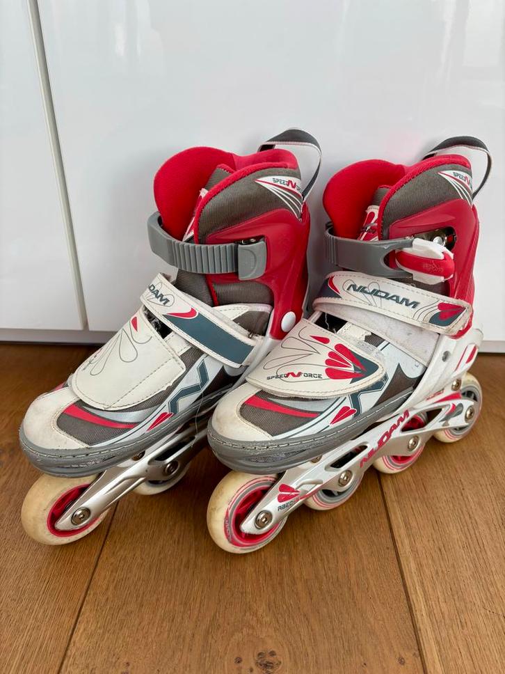 Nijdam 2-in-1 Schaats/Skate Combo Junior 33-36, Sport en Fitness, Skeelers, Gebruikt, Inline skates 4 wielen, Overige merken, Kinderen