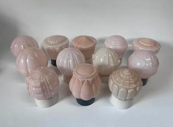Vintage roze Thabur Art Deco jaren 30 plafondlamp wandlamp beschikbaar voor biedingen