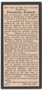 Petronella Keijzers 1868 Someren + 1939 Eindhoven, 71 jaar, Verzamelen, Verzenden