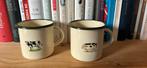 Twee emaille drink bekers (totaal gaaf!), Ophalen of Verzenden