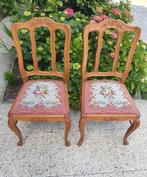 Prachtige Queen Ann stijl stoelen met geborduurd patroon, Ophalen