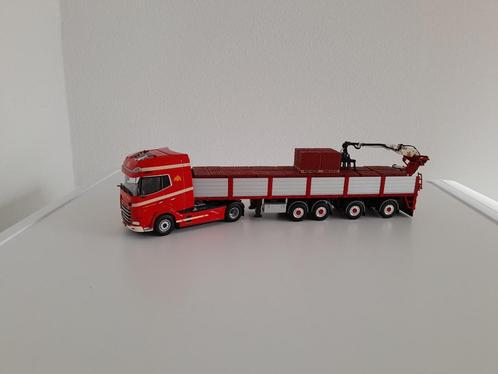 Daf XG + van Dingenen Transport met trailer kraan en lading, Hobby en Vrije tijd, Modelauto's | 1:50, Nieuw, Bus of Vrachtwagen