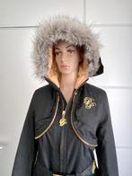 G548 Pelle Pelle mt. S=36 designer winterjas jas parka zwart, Pelle Pelle, Zwart, Ophalen of Verzenden, Zo goed als nieuw