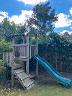 Houten Speelhuisje met Glijbaan - Kinderspeelhuisje -, Ophalen, Gebruikt, Hout