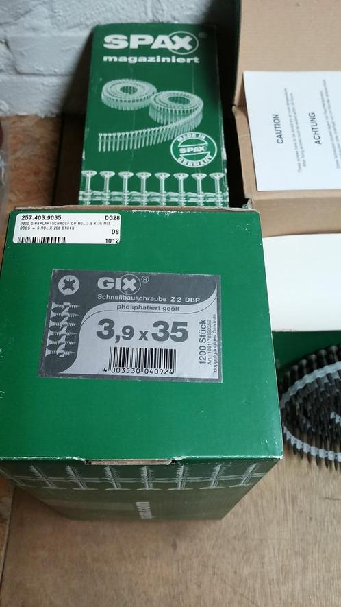 Spax GIX rol gipsplaatschroeven, Doe-het-zelf en Verbouw, Platen en Panelen, Nieuw, Overige materialen, Minder dan 20 mm, Verzenden