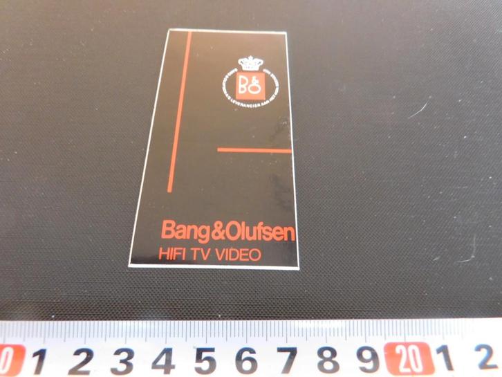 sticker B&O  Bang & Olufsen HiFi TV Video, Hobby en Vrije tijd, Stickers en Plaatjes, Zo goed als nieuw, Sticker, Ophalen