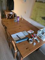 Eettafel + 3 stoelen, Huis en Inrichting, Tafels | Eettafels, Ophalen, Gebruikt, Rechthoekig, 50 tot 100 cm