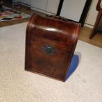Vintage houten wijnkoffer wijnkist, Gebruikt, 5 tot 15 flessen, Ophalen of Verzenden, Minder dan 50 cm