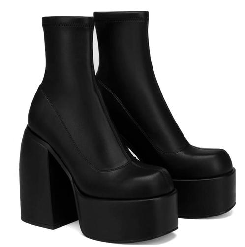 Zwarte enkellaarsjes met blokhak dames vrouwen lage laarzen, Kleding | Dames, Schoenen, Nieuw, Lage of Enkellaarzen, Zwart, Verzenden