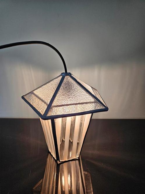 Hanglamp vintage, glas, meerdere glassoorten, Huis en Inrichting, Lampen | Hanglampen, Gebruikt, Minder dan 50 cm, Glas, Ophalen of Verzenden