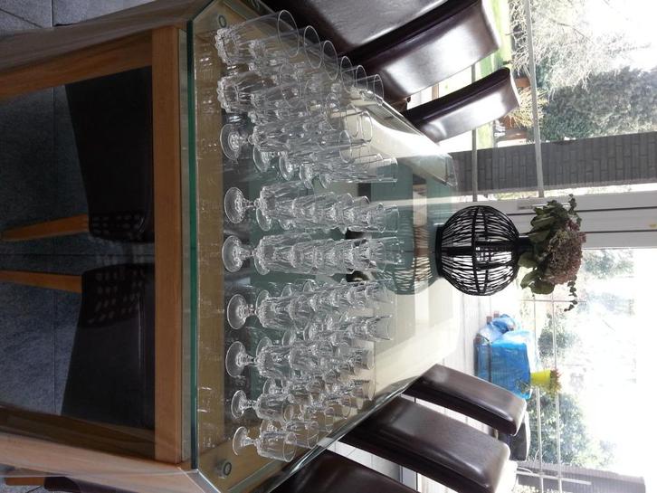 Kristallen glasservies (nieuw) 49 delig, Antiek en Kunst, Antiek | Glas en Kristal, Ophalen
