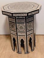 Marokkaanse Bijzettafel Parelmoer Inleg, Huis en Inrichting, Ophalen, Rond, Minder dan 55 cm, 45 tot 60 cm
