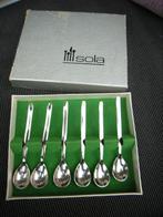 6 G SOLA Z advocaatlepeltjes in originele doosje, Antiek en Kunst, Antiek | Bestek, Ophalen of Verzenden