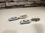 2x auto met caravan N spoor trein 1:160, Hobby en Vrije tijd, Modeltreinen | N-Spoor, Ophalen of Verzenden, Gelijkstroom of Wisselstroom