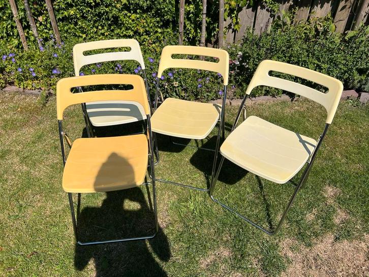 IKEA Nisse Klapstoelen - Set van 4, Huis en Inrichting, Stoelen, Gebruikt, Vier, Kunststof, Overige kleuren, Ophalen