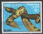 Laos 1986 - Yvert 727 - Slangen - Python molurus (ST), Verzenden, Gestempeld, Zuidoost-Azië