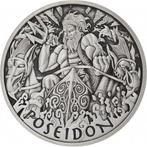20oz Poseidon Rol Gods of Olympus 2021 antiqued, Postzegels en Munten, Edelmetalen en Baren, Ophalen of Verzenden, Zilver