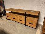 Speelse Kast Teak + Metaal, Laden en open vak, 150x40x52h, 100 tot 150 cm, Nieuw, Ophalen of Verzenden, 3 of 4 laden
