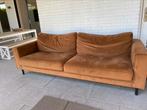 Woood 2,5 zits bank cognac, Huis en Inrichting, Banken | Bankstellen, Ophalen, Gebruikt, Driepersoons, 75 tot 100 cm