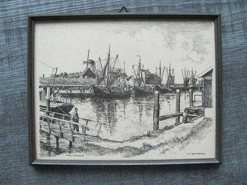 H.E. Roodenburg - Stellendam, Antiek en Kunst, Kunst | Tekeningen en Foto's, Ophalen of Verzenden