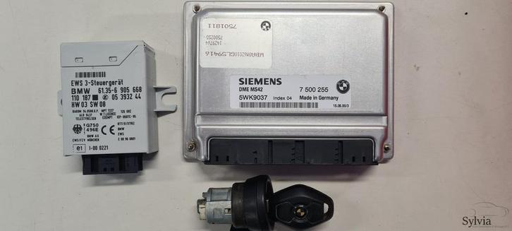 Startset Contactslot + ECU EWS BMW 5 serie E39 M52  7500255, Auto-onderdelen, Elektronica en Kabels, Gebruikt, Ophalen of Verzenden