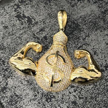 14k gouden hanger prachtig model dollar model beschikbaar voor biedingen
