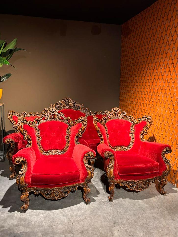 Luxe Barok Bankstel - Klassiek & Elegant, Huis en Inrichting, Banken | Bankstellen, Gebruikt, Rechte bank, Driepersoons, 200 tot 250 cm