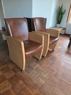 2x Lloyd Loom fauteuil rotan, rieten stoelen, Huis en Inrichting, Fauteuils, Ophalen, Gebruikt, Minder dan 75 cm, 50 tot 75 cm