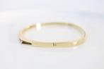 14 Karaat Gouden Slavenarmband Met Diamant, Ophalen of Verzenden, Zo goed als nieuw, Goud, Goud