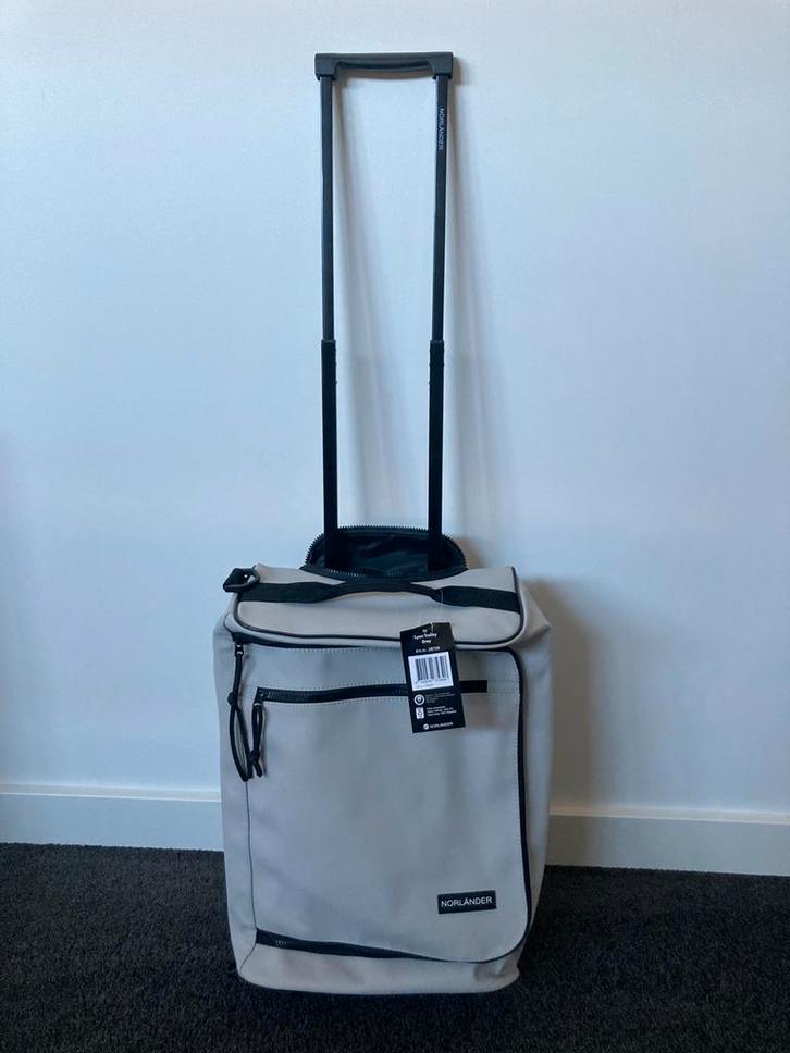 Norlander Lyon reistrolley Dull PU, lichtgrijs, 17 liter, Sieraden, Tassen en Uiterlijk, Tassen | Reistassen en Weekendtassen