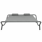 Loungebed stof antraciet, Ophalen of Verzenden, Nieuw, Aluminium