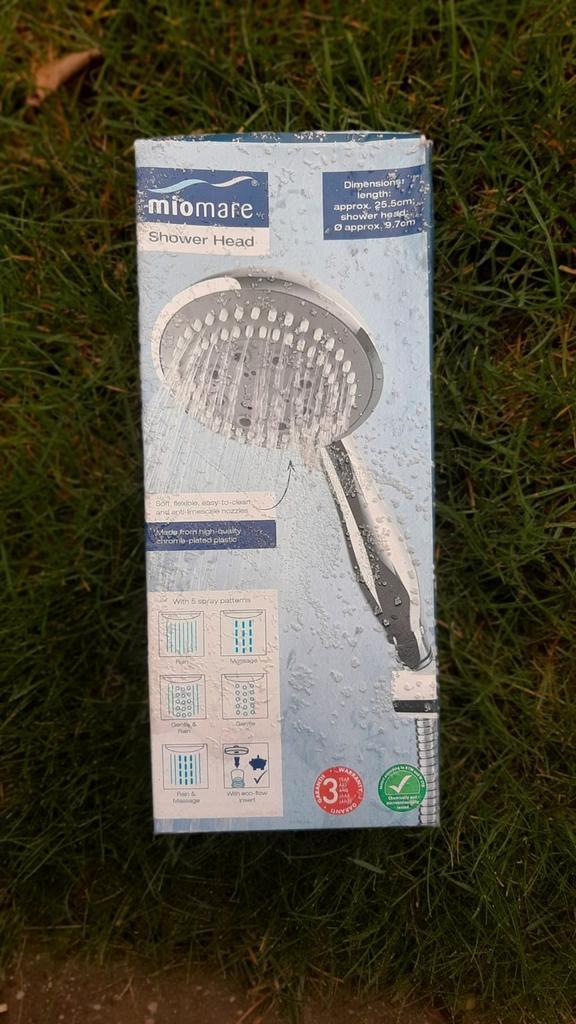 Miomare Douchekop - 5 standen, Huis en Inrichting, Badkamer | Badkamermeubels, Zo goed als nieuw, Overige typen, Minder dan 100 cm