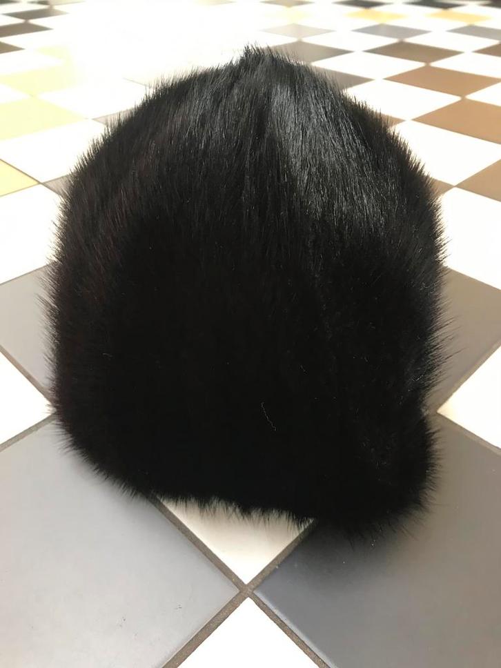 Donkerbruin bont muts hoedje, Kleding | Dames, Mutsen, Sjaals en Handschoenen, Zo goed als nieuw, Muts, Ophalen of Verzenden