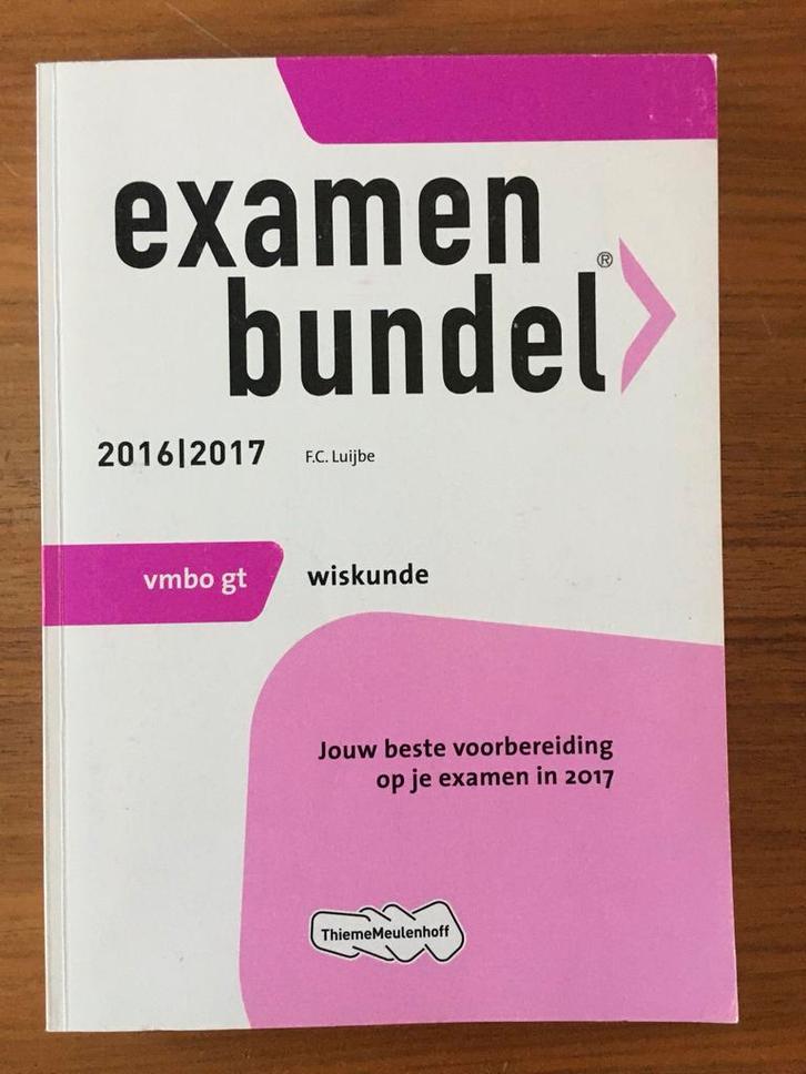 Examenbundel Wiskunde VMBO GT 2016/2017, Boeken, Schoolboeken, Zo goed als nieuw, Wiskunde A, VMBO, Ophalen of Verzenden