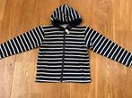 Breton stripe kindervest met hoodie maat 128-134, Kinderen en Baby's, Kinderkleding | Maat 128, Trui of Vest, Ophalen of Verzenden