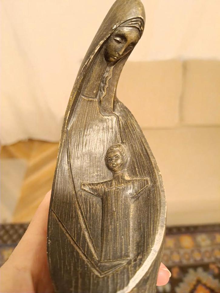 Beeldje Maria met Kind, Verzamelen, Beelden en Beeldjes, Gebruikt, Religie, Ophalen of Verzenden