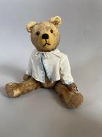 Klein antiek beertje met houtkrullen gevuld, Antiek en Kunst, Ophalen of Verzenden