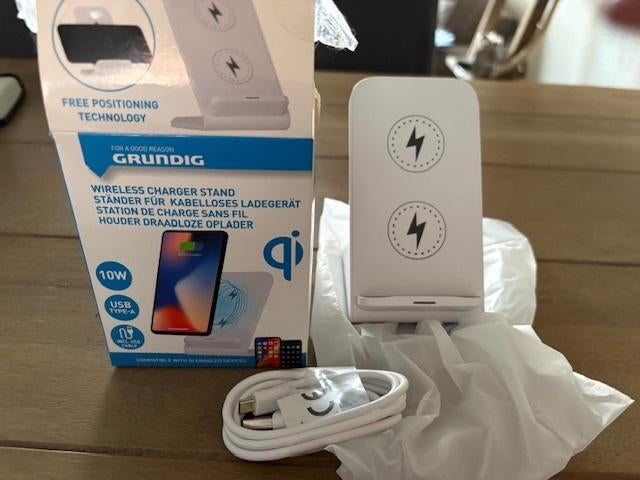 Grundig houder draadloze oplader, Ophalen of Verzenden, Nieuw, Apple iPhone