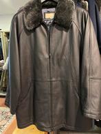 Elegante leren damesjas met kraag, Ophalen, Nieuw, Zwart, Jas of Mantel