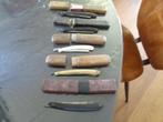 5 x oud scheermes in originele koker / houder., Antiek en Kunst, Ophalen of Verzenden