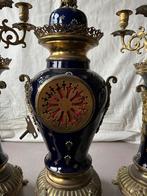 Antiek Klokkenstel, Blauw Emaille, Antiek en Kunst, Ophalen