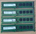 4x Micron 4GB - DDR3 MHz1600 PC3-12800U 1Rx8, Computers en Software, RAM geheugen, Desktop, Zo goed als nieuw, DDR4, Verzenden
