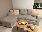 Hoekbank taupe ribstof - zo goed als nieuw!, Huis en Inrichting, Banken | Complete zithoeken, Ophalen, Zo goed als nieuw, Stof