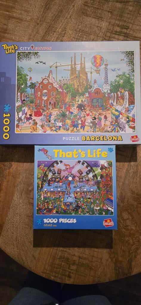 2 puzzels, Ophalen of Verzenden, 500 t/m 1500 stukjes, Zo goed als nieuw