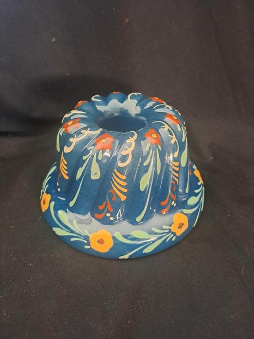 Vintage French Kugelhopf Alsace Glazed Blue cake mold 20, Antiek en Kunst, Antiek | Keukenbenodigdheden, Ophalen of Verzenden