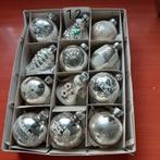 Vintage oude zilveren glazen kerstballen en ornamenten, Diversen, Kerst, Ophalen of Verzenden, Gebruikt