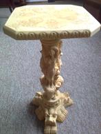 stenen tafeltje 50cm hoog blad 23x23cm b, Ophalen of Verzenden, Rond, 75 cm of meer, 60 cm of meer