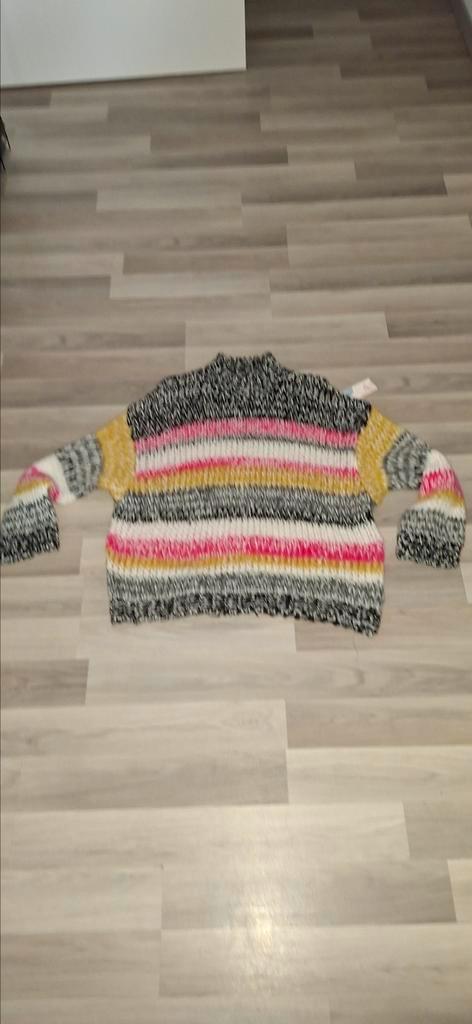 59)Te koop nieuw zwart/roze/geel/wit trui 1maat ongv.46/48, Kleding | Dames, Grote Maten, Nieuw, Trui of Vest, Zwart, Ophalen of Verzenden